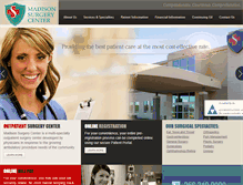 Tablet Screenshot of madisonsurgerycenter.com